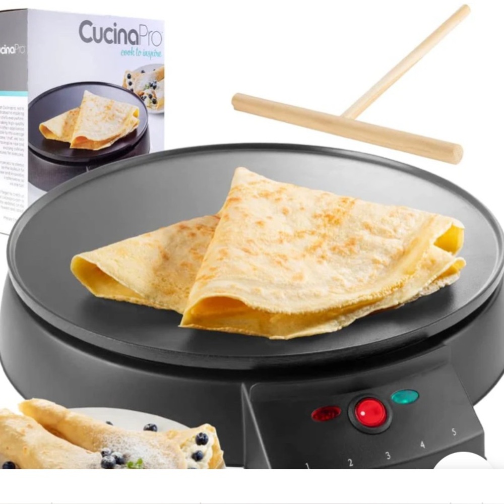 Preowned CucinaPro 12” Portable Electric Crepe Maker